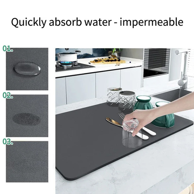 Kitchen superabsorbent drying mat | Bowlift