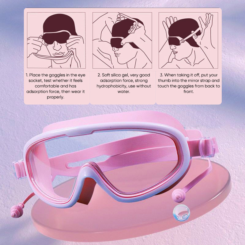 BowLift | HD large frame waterproof and anti-fog swim goggles