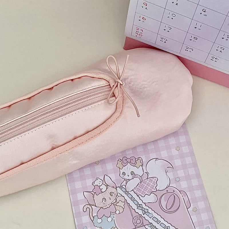 Personalized Pink Ballet Shoe Style Makeup Bag | Bowlift