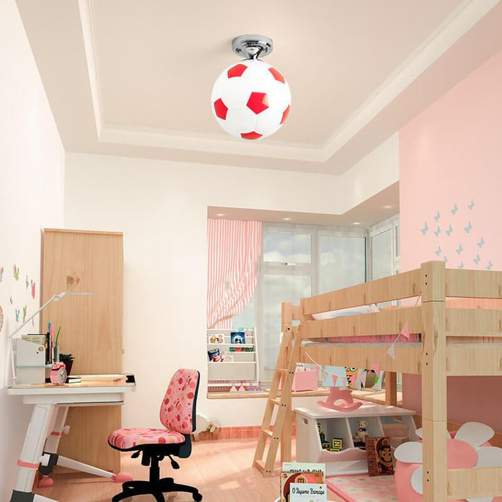 BowLift | SportLume Creative Ceiling Light | Basketball & Football Design | Semi-Mount | Glass Lamp