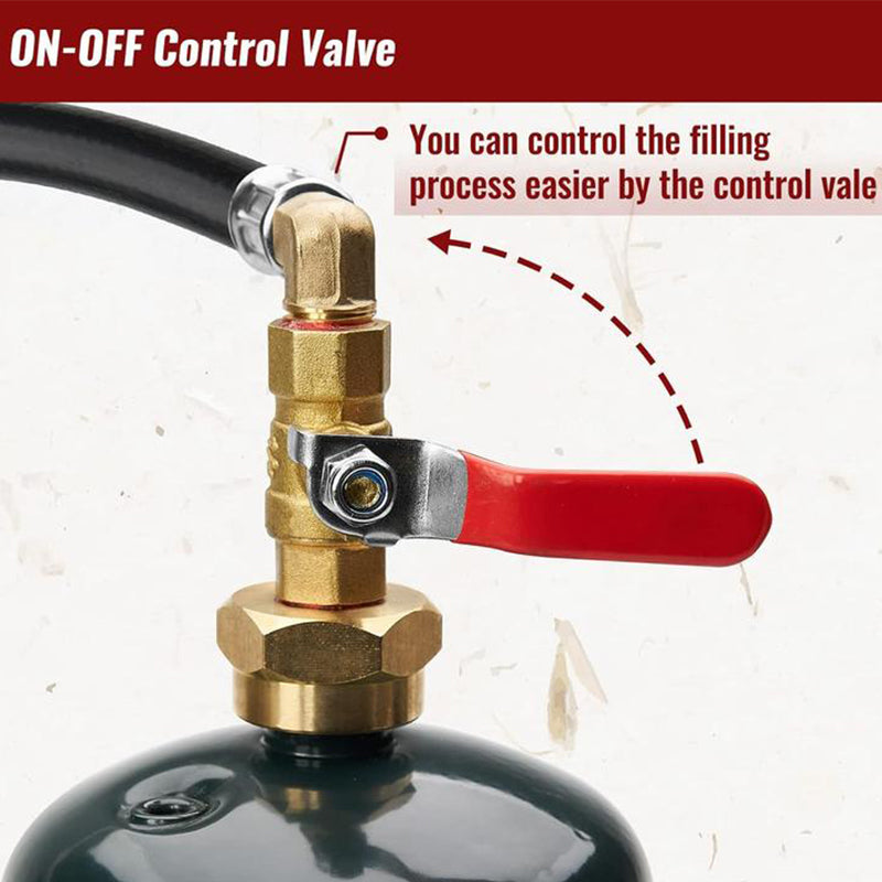 BowLift | Propane Refill Adapter Hose with Gauge & Control Valve