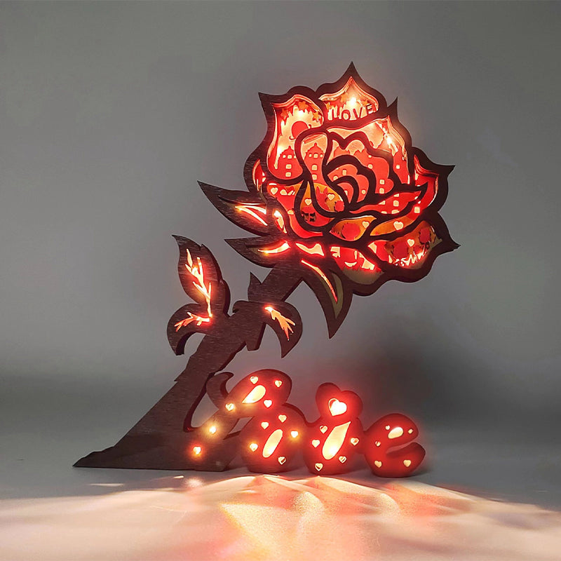Valentine's Day 3D Wooden Carving Ornaments | Bowlift