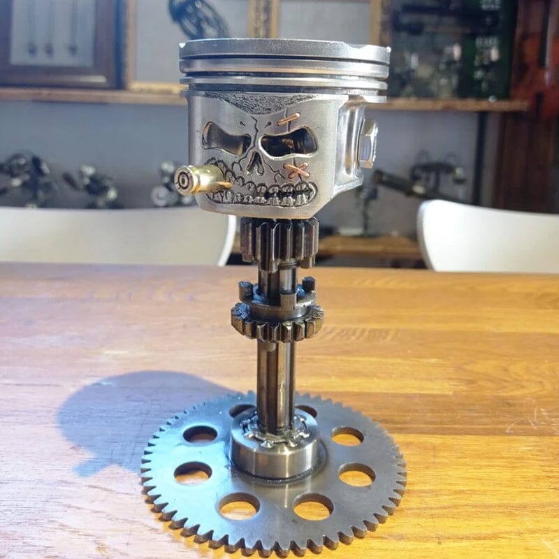 BowLift | Piston Skull Face Sculpture
