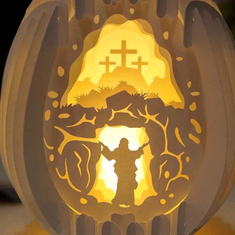 Easter 3D Paper Desk Lamp with Luminous Base | Bowlift