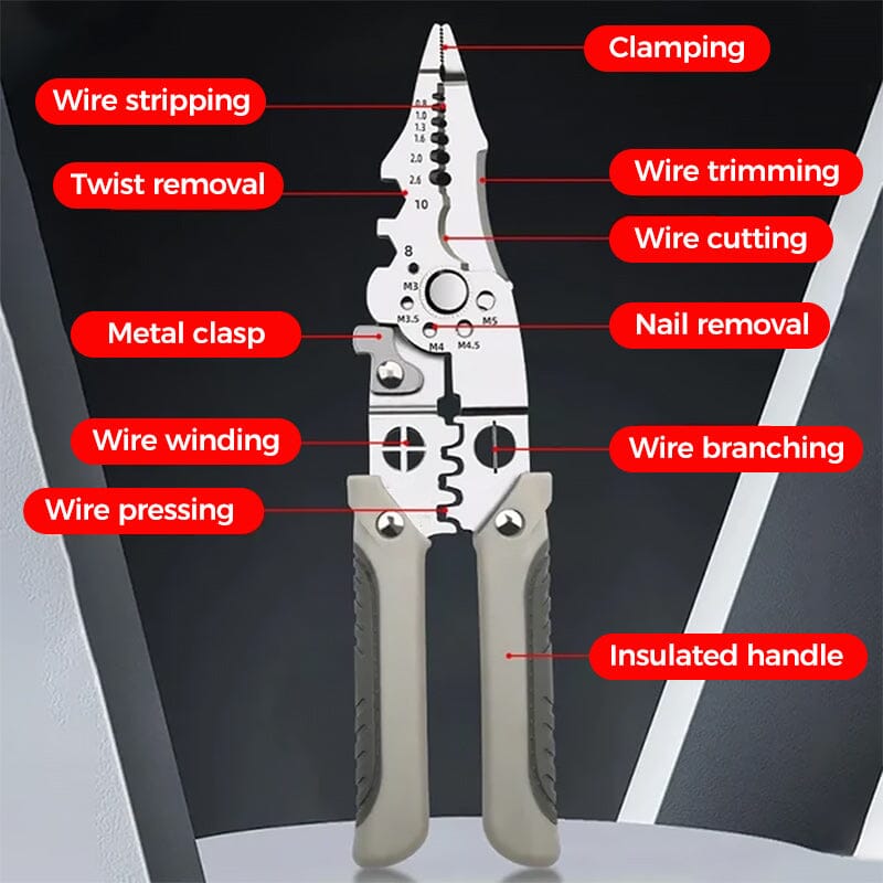 BowLift | Multifunctional Wire Stripper Crimper Cable Cutter Pliers