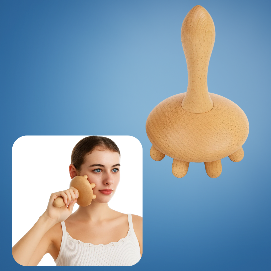 Knot-Relief Booster – Durable Beech Wood – Improves Circulation – Gentle Cellulite Care – Home Relaxation Bowlift