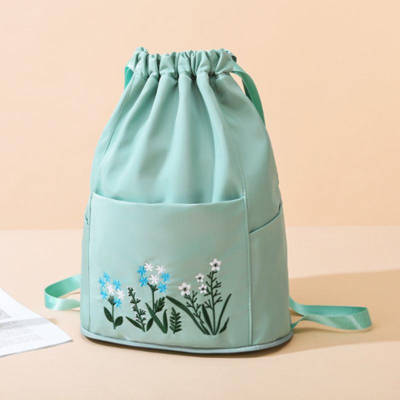 Multifunctional travel backpack with drawstring and embroidery | Bowlift