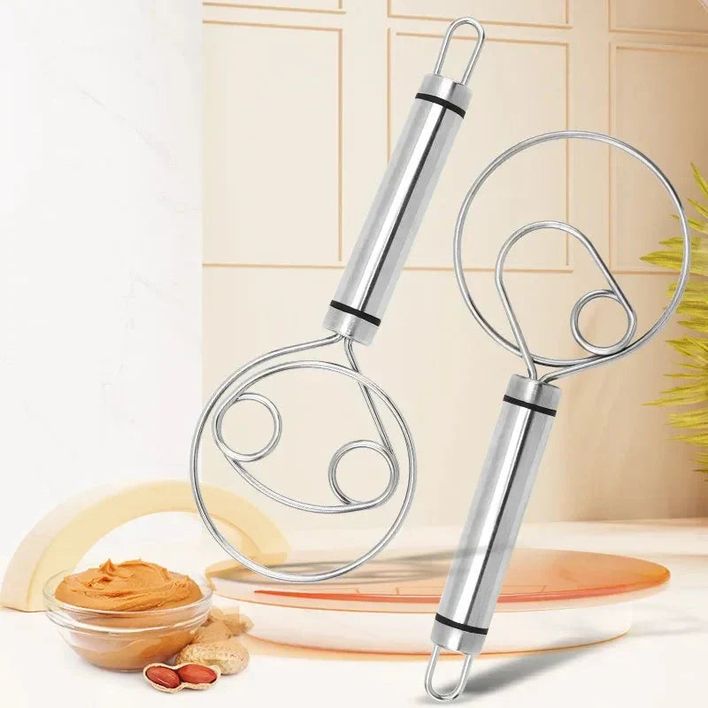 BowLift | Robust Stainless Steel Danish Dough Whisk – Durable, Ergonomic Design for Versatile Baking & Cooking