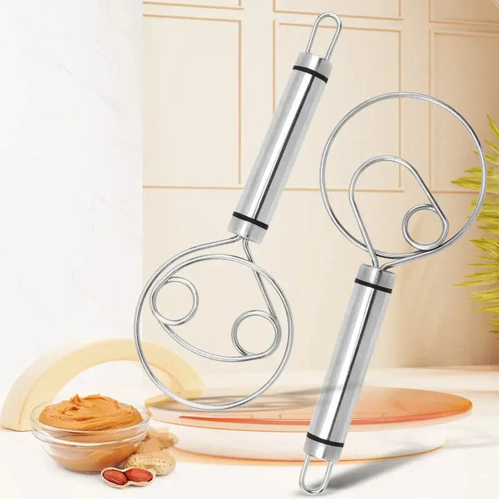 BowLift | Robust Stainless Steel Danish Dough Whisk – Durable, Ergonomic Design for Versatile Baking & Cooking