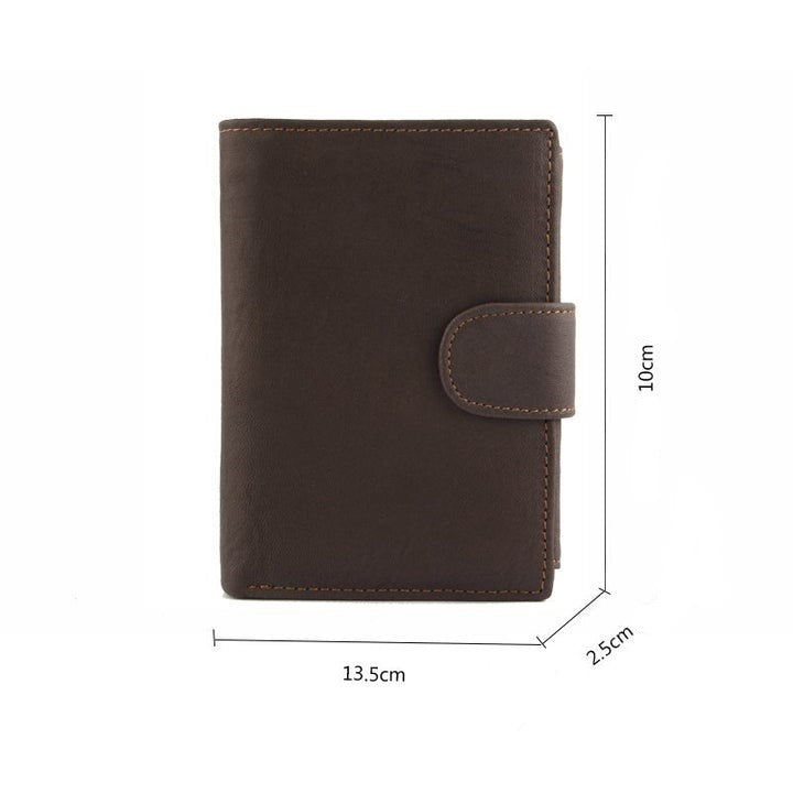 Vintage Leather PU Wallet with three compartments and multiple slots | Bowlift