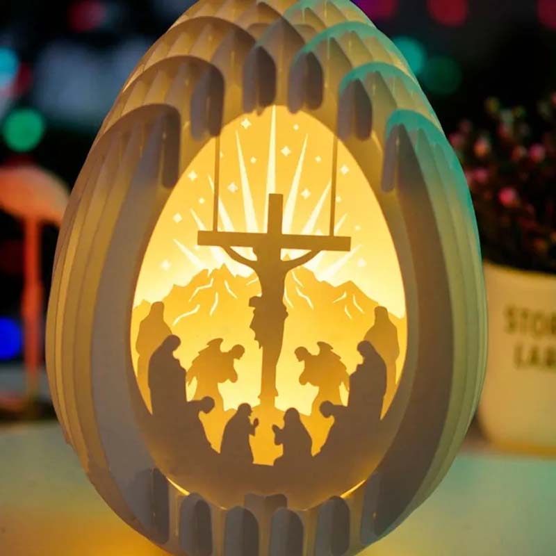 Easter 3D Paper Desk Lamp with Luminous Base | Bowlift
