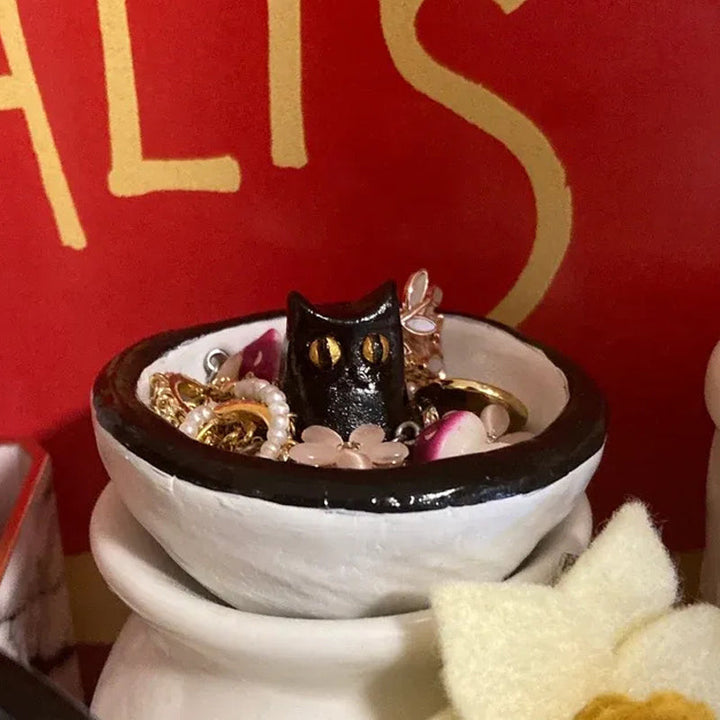 BowLift | Lucky Black Cat Decorative Trinket Bowl Dish