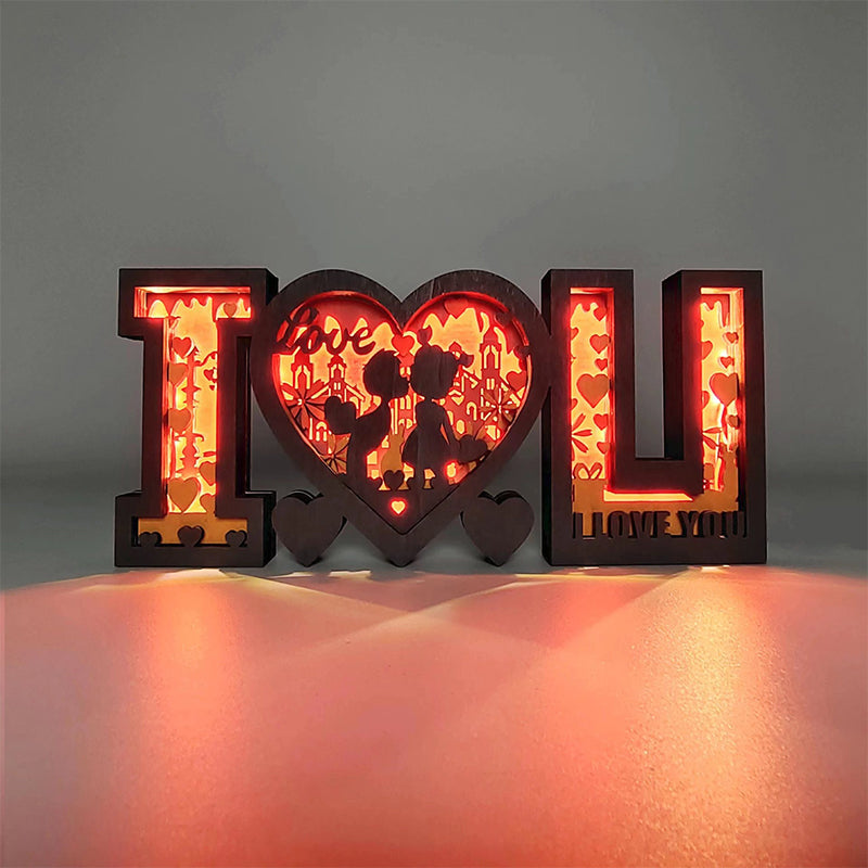 Valentine's Day 3D Wooden Carving Ornaments | Bowlift