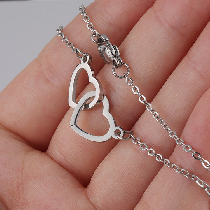 BowLift | Two Hearts Necklace with Rotating Rose Gift Box