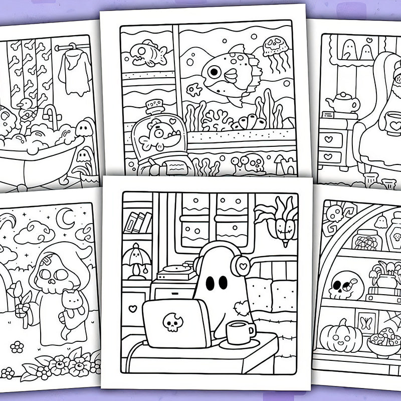 BowLift | Spooky Cutie: Coloring Book for Adults and Teens