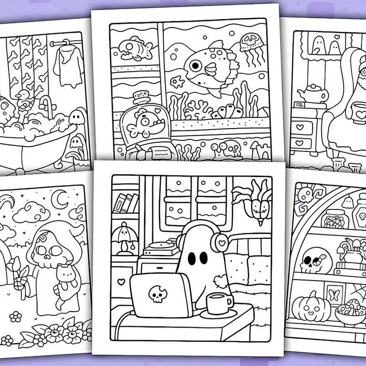 BowLift | Spooky Cutie: Coloring Book for Adults and Teens