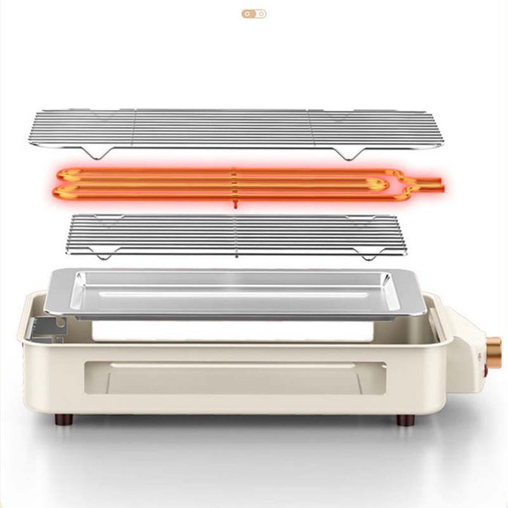 BowLift | Indoor Smokeless Grill, Non-Stick Cooking Removable Plate