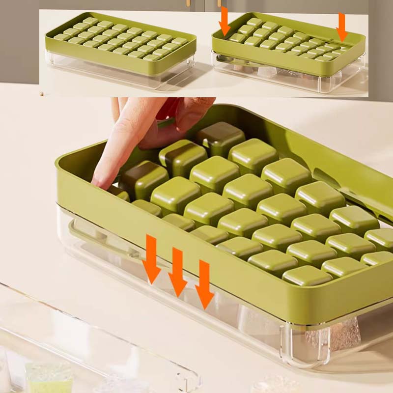BowLift | No dirty hands press ice grid molds