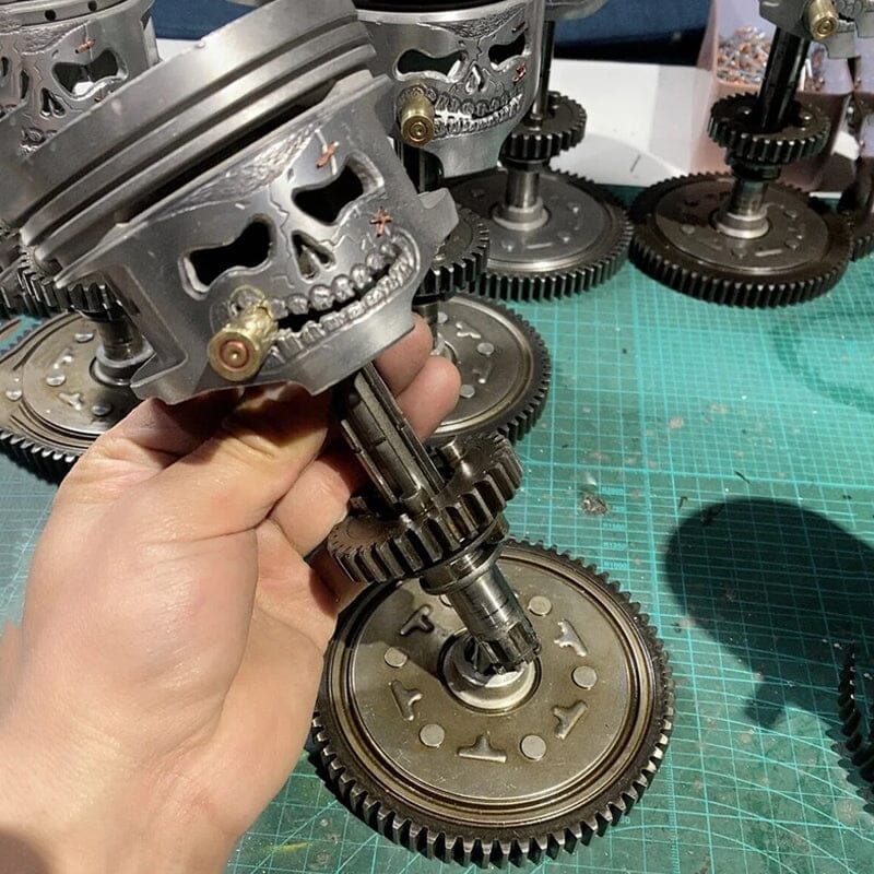 BowLift | Piston Skull Face Sculpture
