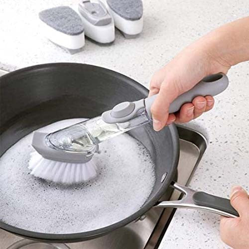 Liquid Soap Dishwashing Brush Scrubber Bowlift