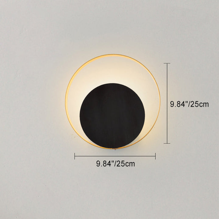 BowLift | Modern Minimalist Iron Circle Ring 1-Light Wall Sconces Lamp For Bedroom