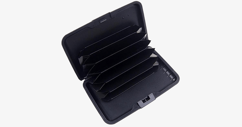 BowLift | Foldable Unisex RFID-blocking Wallet - Made of Aluminum - Snap Closure - Expandable Compartments - Secure Your Credit Cards