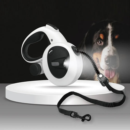 5in1 Reflective Dog Leash with Integrated Flashlight Bowlift