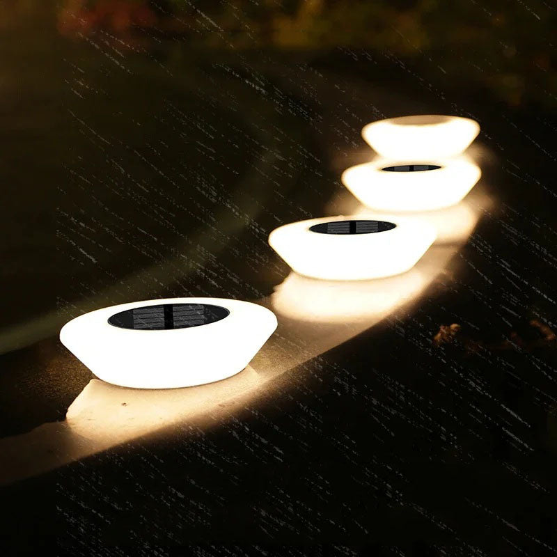 Solar Outdoor Pathway 4-Piece Lights Bowlift