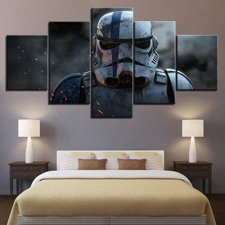 Stormtrooper Star Wars - 5 PieceCanvas Wall Art - High Definition Print | Bowlift