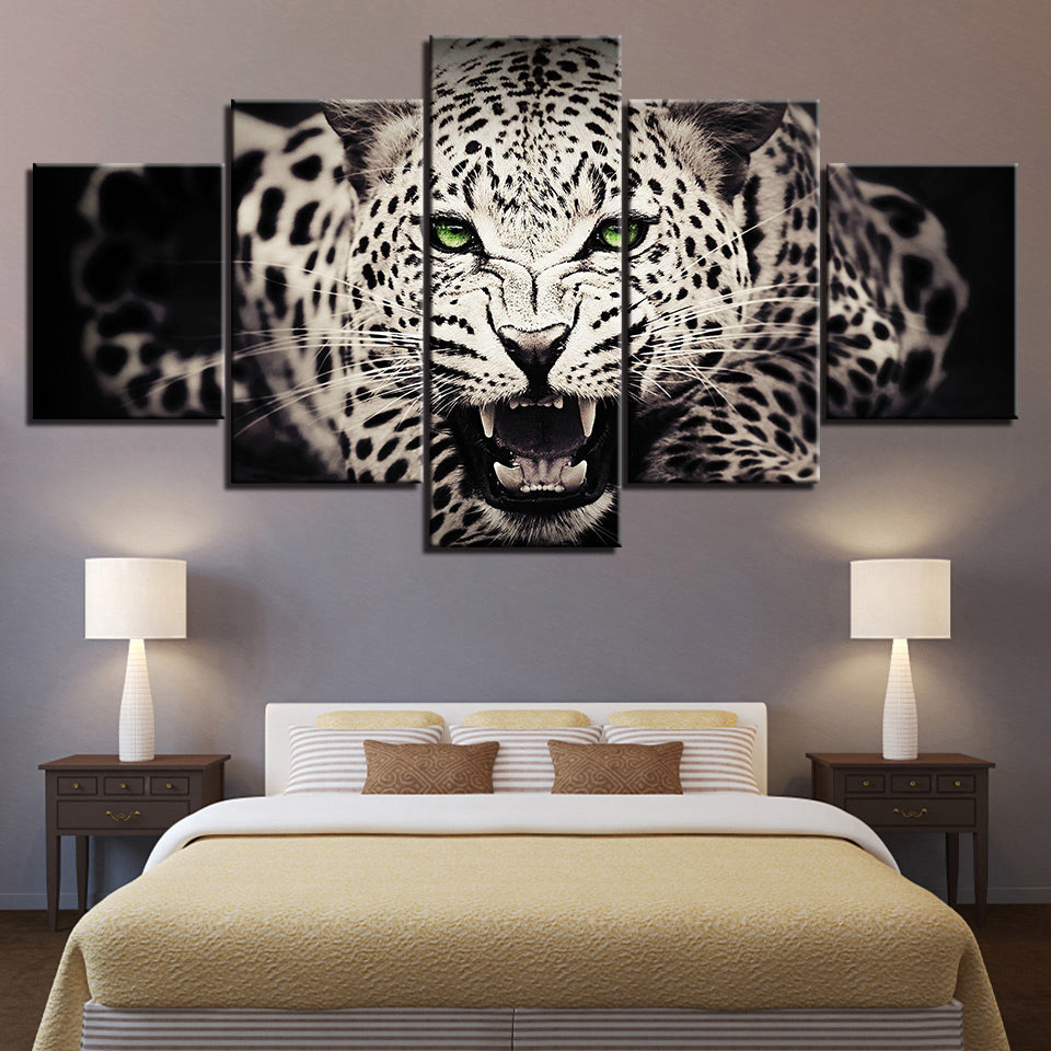 Wild Feline - Canvas Wall Art Painting | Bowlift