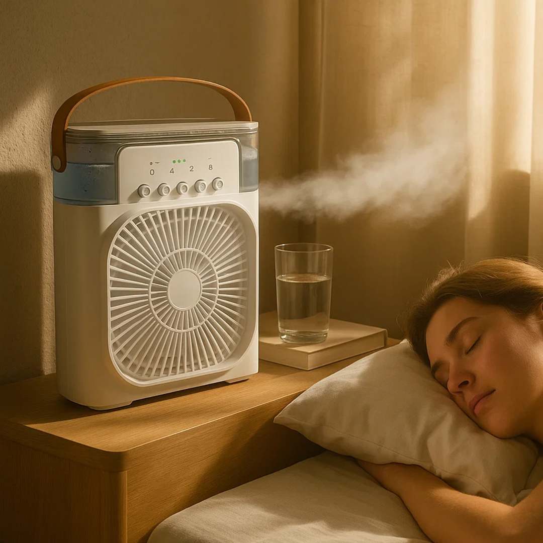 3-in-1 Air Cooler Humidifier | Portable, Adjustable Fan Speeds & Ideal for Bedrooms, Offices & Small Spaces | Bowlift
