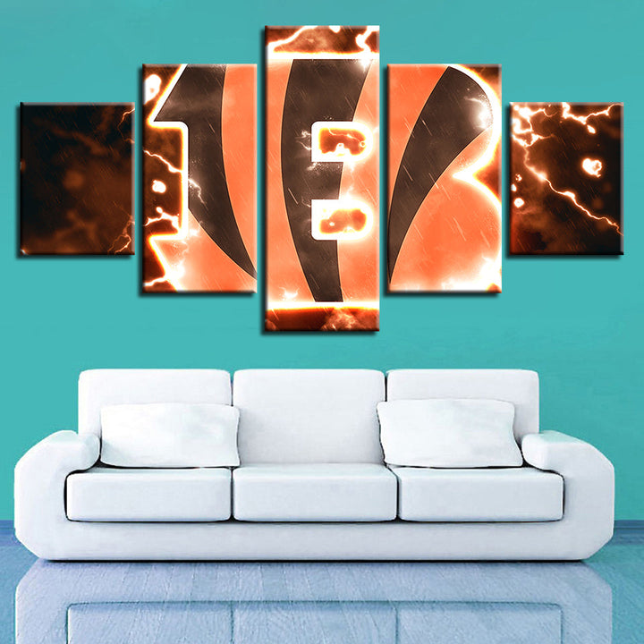 Cincinnati Bengals 5 Pieces-Canvas Wall Art Paintings | Bowlift