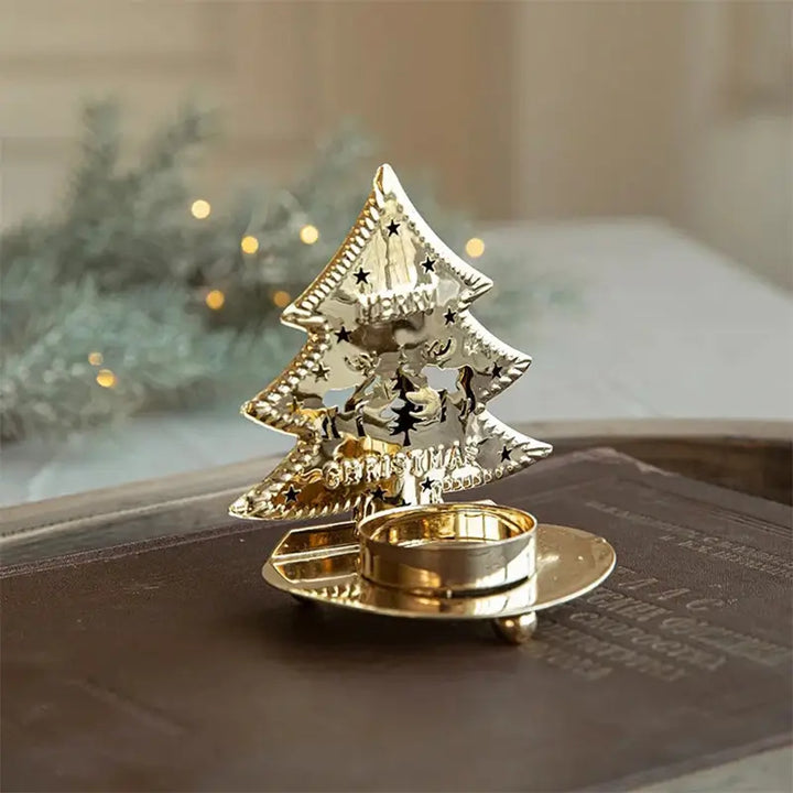 BowLift | Gold Christmas Candle Holder