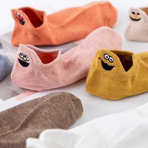 BowLift | Sesame Street embroidered crew socks (10 pairs)
