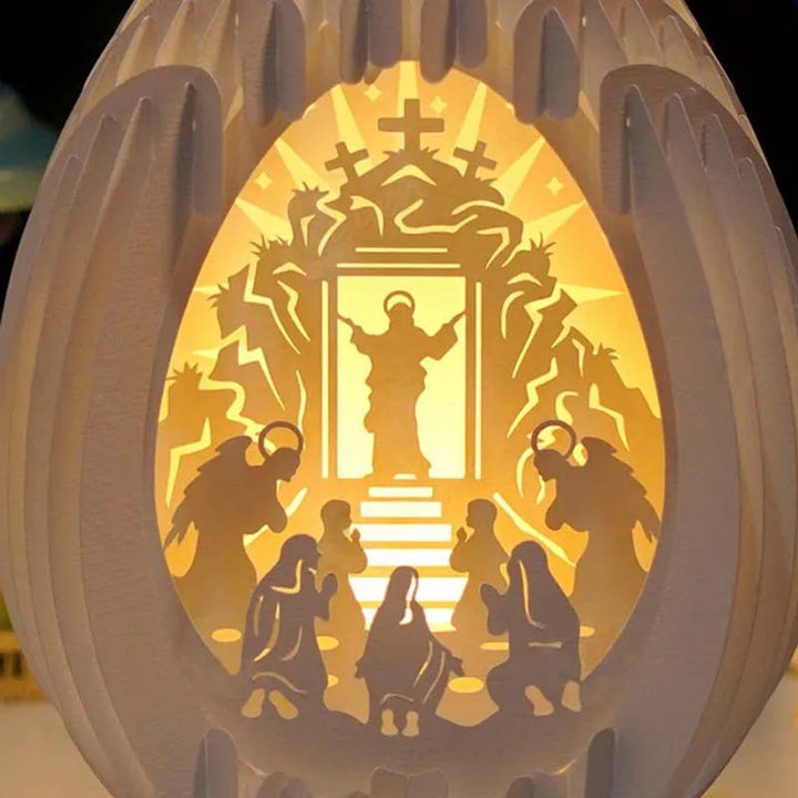 Easter 3D Paper Desk Lamp with Luminous Base | Bowlift