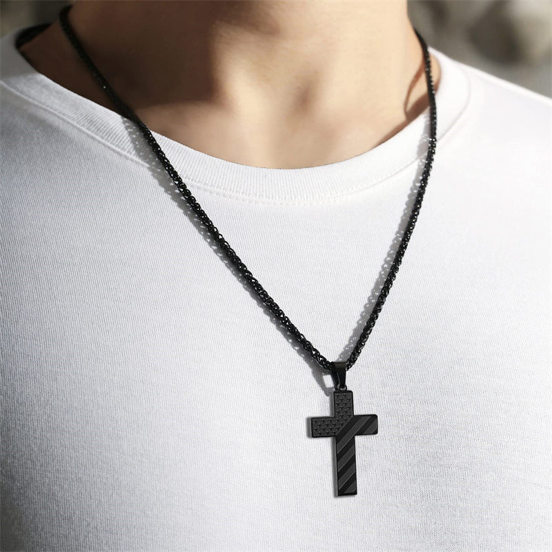 BowLift | American Flag Cross Pendant Necklace