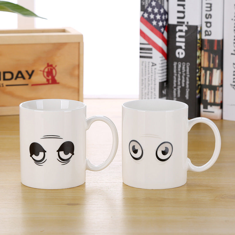 Wake-Up Eyes Magic Heat Sensitive Color Changing Ceramic Coffee Mug | Bowlift