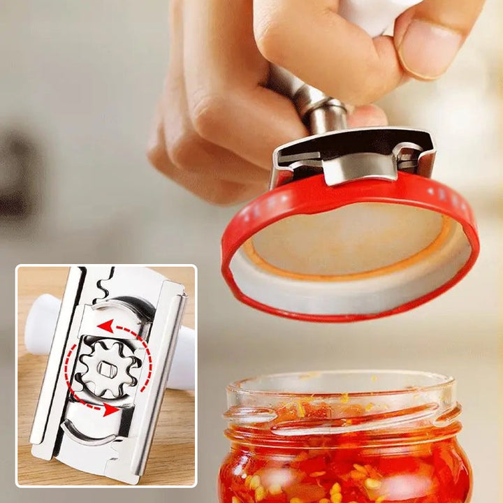 Size-adjustable can opener made of stainless steel | Bowlift