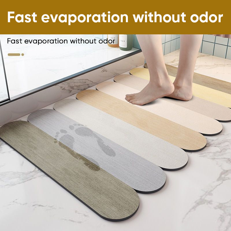 Non Slip Absorbent Stripe Floor Mat, Quick Drying Bathroom Balcony Rug | Bowlift