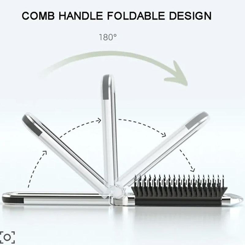 BowLift | Travel Folding Mirror Hair Brush