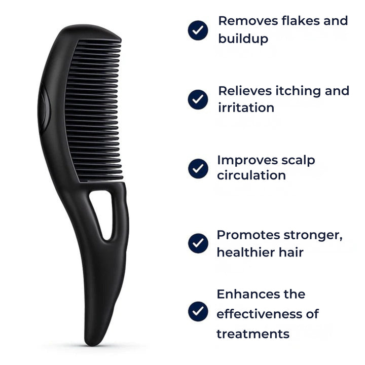 Hollow Design – Soft Tip Scalp Massager – Relieves Itch – Removes Flakes – Healthy Clean Hair Bowlift
