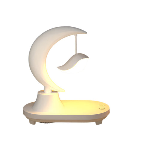 Moonsphere wireless LED lamp with Bluetooth speaker and charger Bowlift
