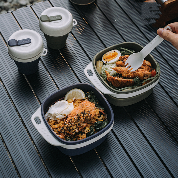 BowLift | Portable Silicone All-In-One Camping Tableware Set
