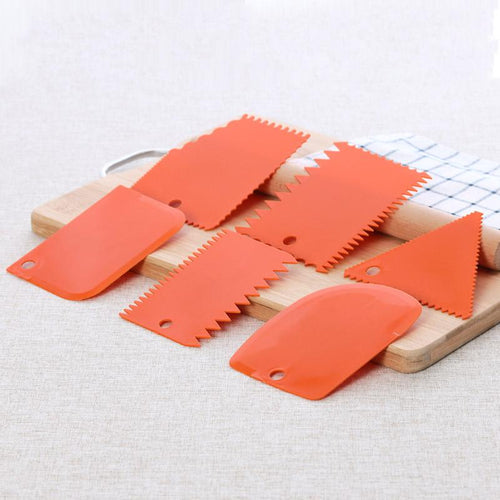 Cake Scraper Edge Decorating Set (6 PCs) | Bowlift