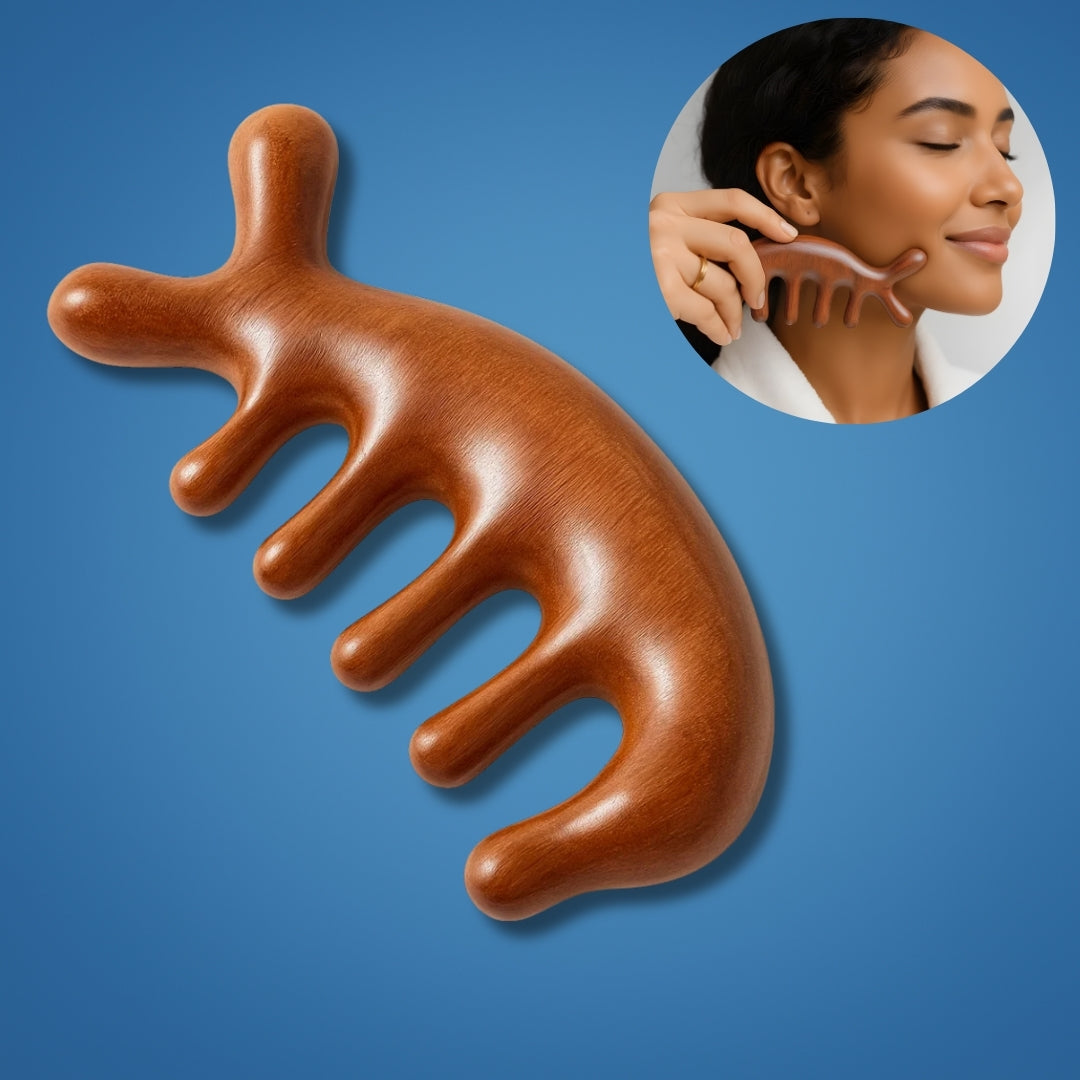 Stress Relief & Hair Health – Natural Sandalwood – Gentle Detangling for Sensitive Scalps Daily Calm Care Bowlift