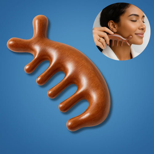 Stress Relief & Hair Health – Natural Sandalwood – Gentle Detangling for Sensitive Scalps Daily Calm Care Bowlift