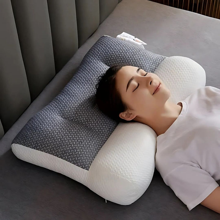 SpineEase | Orthopedic Neck Pillow – Pain Relief – Breathable Memory Foam – For Side Sleepers & All Sleep Positions Bowlift