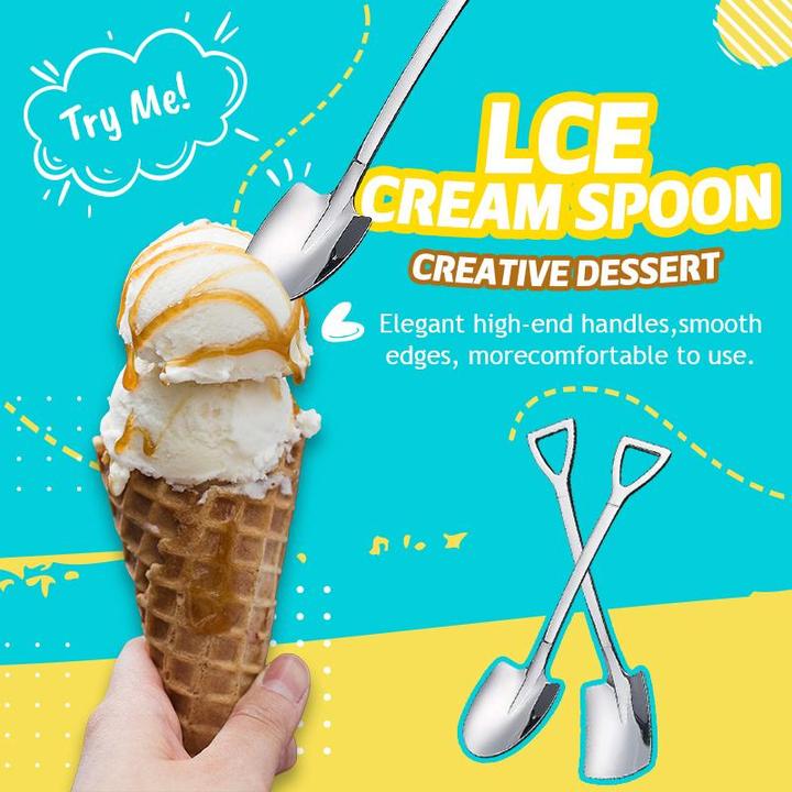 Creative Dessert Ice Cream 304 Stainless Steel Spade Spoon | Bowlift