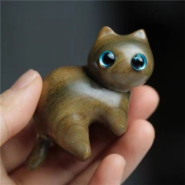 BowLift | Sandalwood handmade wooden cat