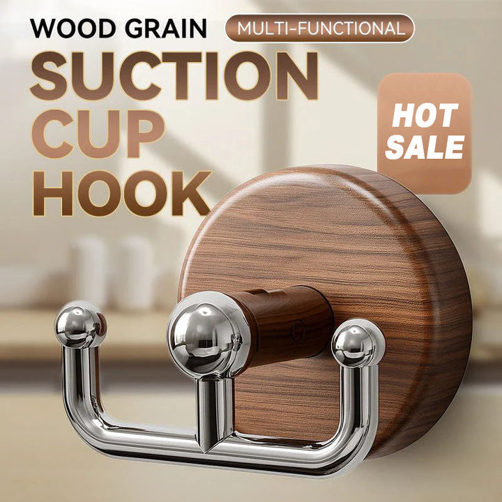 BowLift | Multifunctional wood grain suction cup hook
